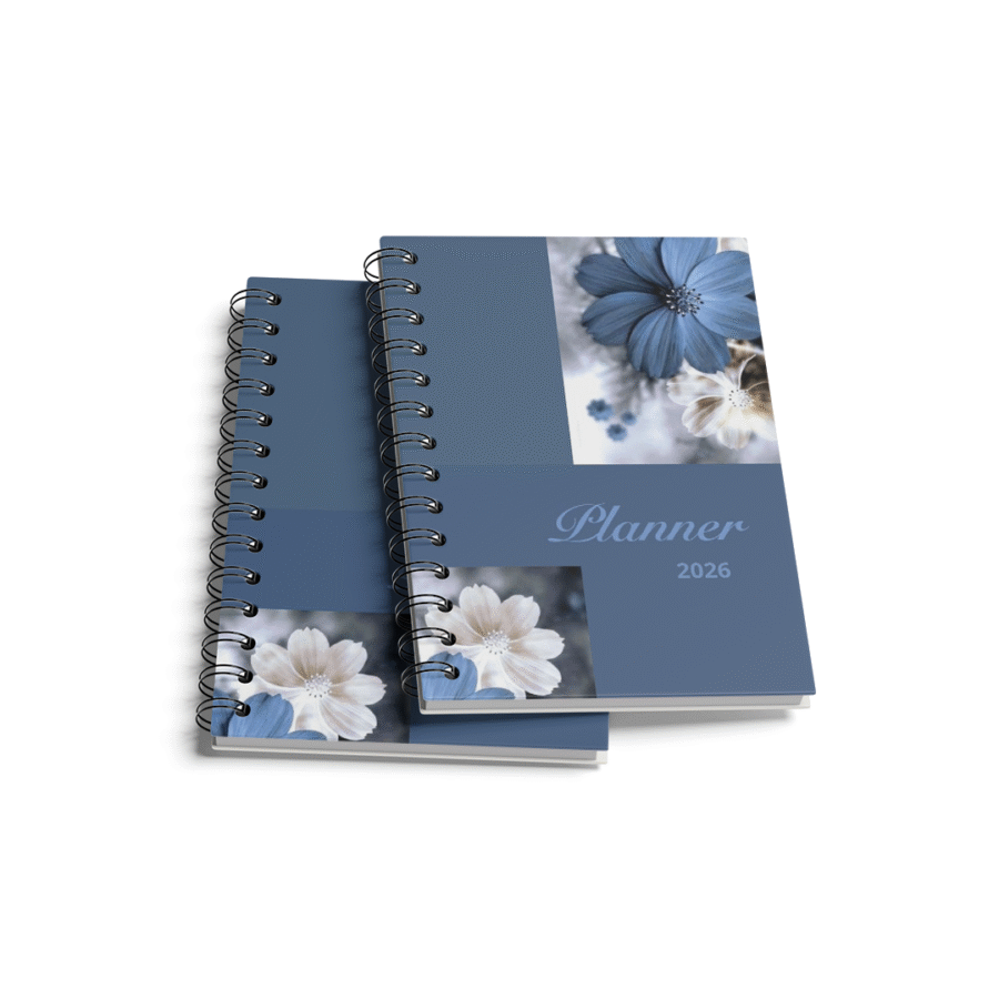 Planner 2026 – Azul Floral