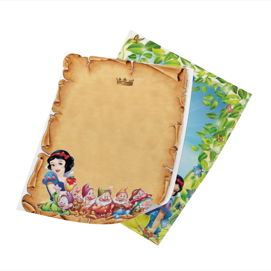 Papel de Carta Branca de Neve